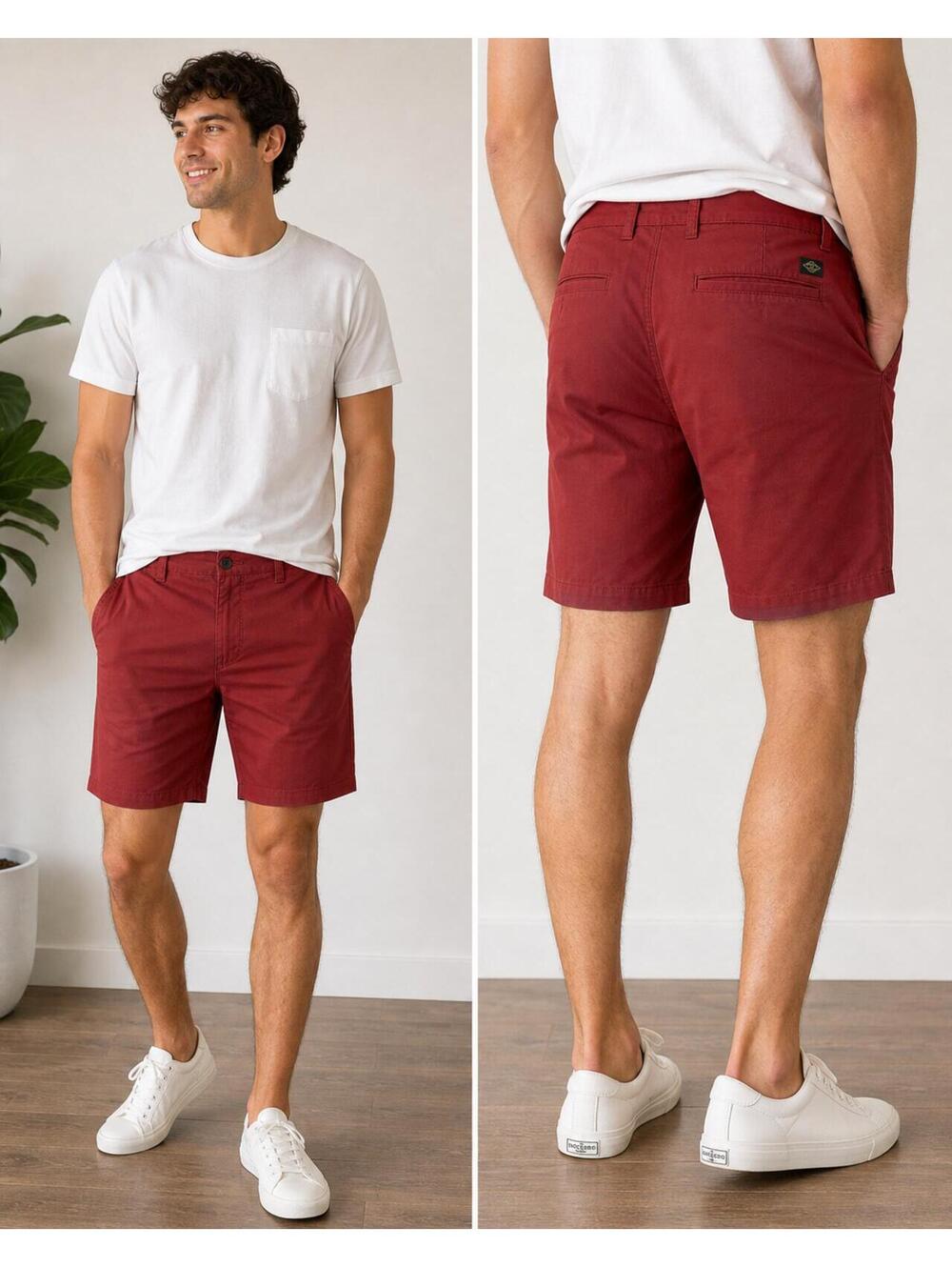 Dockers Ultimate Supreme Burgundy Chino Shorts‎ Men's Size 32 Casual Golf